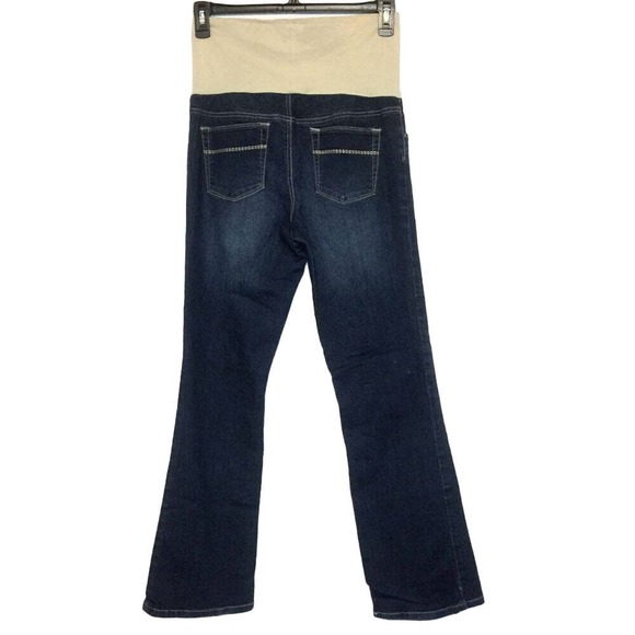 Three Seasons Maternity Distressed Straight Leg Jeans size Medium - Picture 2 of 5